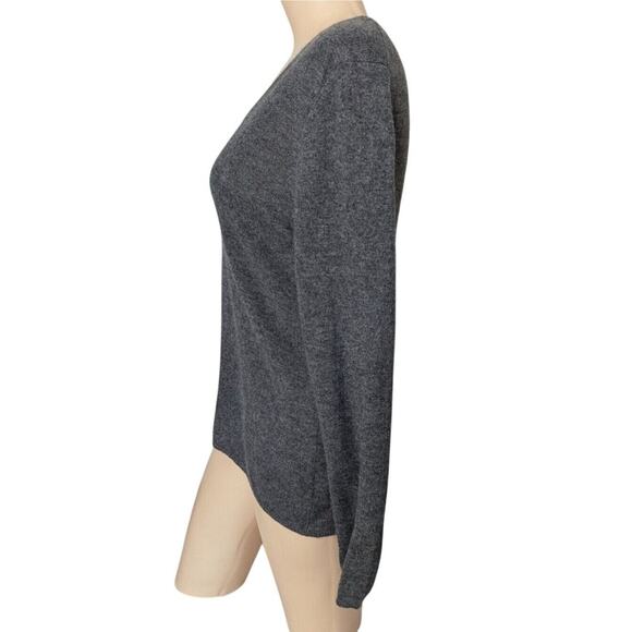 Gray Cashmere Sweater Women Medium Old Money Preppy Minimalist‎ Classic Capsule - Picture 2 of 6